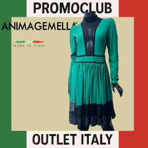 Рокля Anima Gemella ,зелена, 100% полиестер, размер  S,Италия